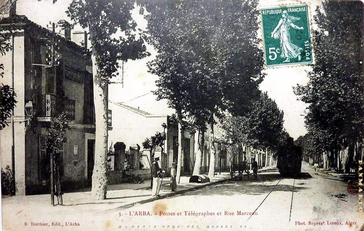 L'Arba - Rue Marceau - Poste - 1907.jpg